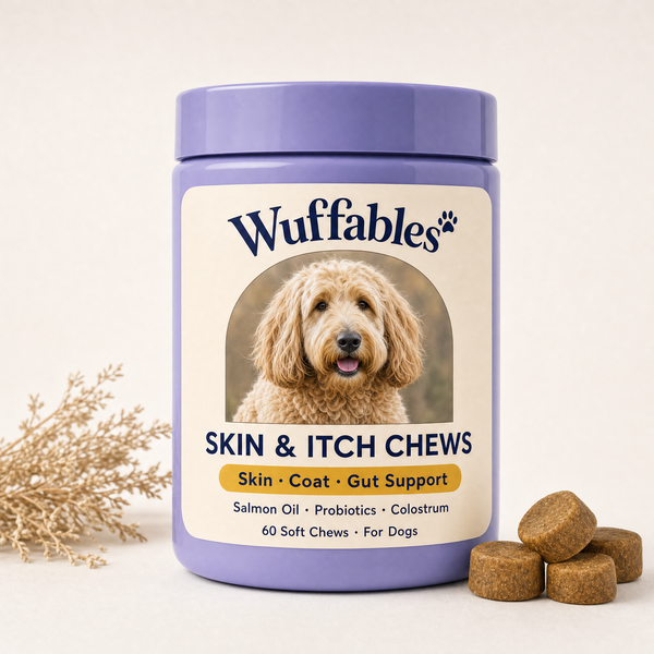 Wuffables Skin & Itch Chews jar